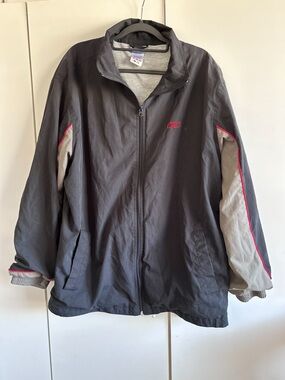 Reebok Men's Long Sleeve Full Zip Windbreaker Jacket Vintage • Sz XL